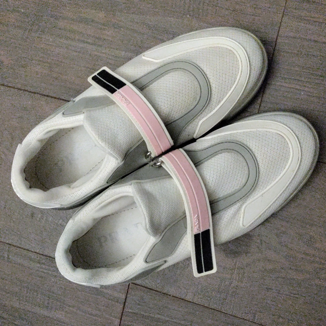 Prada "Cloudburst" Rubber/Mesh Trim Sneakers